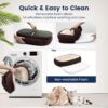 Miguel Orthopedic Dog Bed with Removable Washable Cover Memory Foam Cat Bed for Small Dogs Calming Pet Bed with Sides, Sofa Dog Couch, Egg Foam Support, Non-Slip Bottom, Brown 24 inch