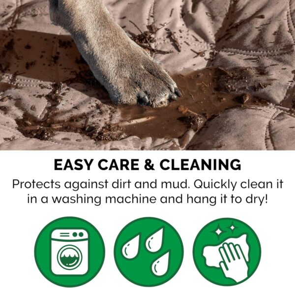Furhaven Waterproof & Non-Slip King Size Mattress Cover Protector for Dogs & Cats, Washable, For Beds, Couches, & Car Seats - Quilted Twill Blanket Mattress Cover - Brownstone, Jumbo/King Size