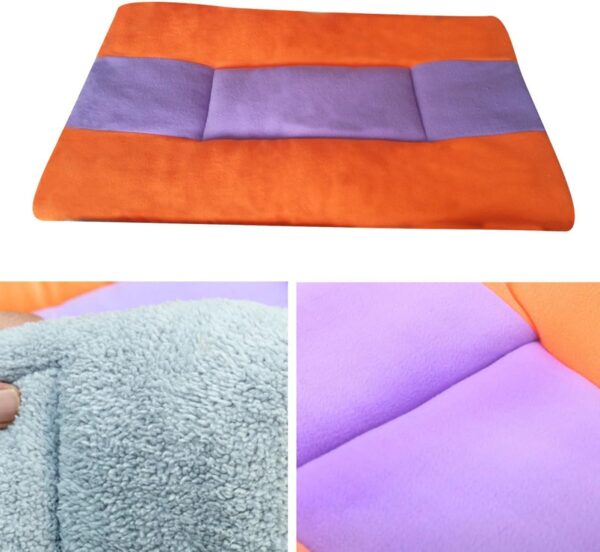 VOSAREA Warm Pet Fleece Pad Dog Blanket Cushion Bed Mat for Chihuahua Husky Multi-use Mat for Couch Car Travel Decorative
