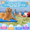 Outdoor Dog Bed, Foldable Waterproof Roll up Dog Bed, Portable Camping Travel Dogd Bedd, Non-Slip, Machine Washable Outdoor Pet Beds for Small, Medium and Large Dogs and Cat (Blue)