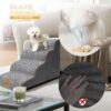Topmart Dog Stairs for Small Dogs, 4-Step, 19.7”H, Dog Steps for High Beds Couches with All-Round Waterproof Cover, Non-Slip Sturdy Dog Ramp for Old Cats, Injured Pet