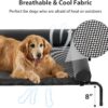 RRPETHOME Large Elevated Cooling Dog Bed, Raised Dog Cot Beds for Large Dogs, Elevated Outdoor Pet Bed, Chew Proof Portable Cooling Pet Cot with Skid-Resistant Feet and Breathable Mesh