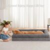 RRPETHOME Washable Dog Bed Medium Size Dog Couch, Orthopedic Pet Beds with Removable Cover, Waterproof Pet Bed with Bolsters, Dogs Sofa Bed with Non Slip Bottom, Medium, Grey