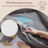 RRPETHOME Washable Dog Bed Medium Size Dog Couch, Orthopedic Pet Beds with Removable Cover, Waterproof Pet Bed with Bolsters, Dogs Sofa Bed with Non Slip Bottom, Medium, Grey