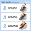 Dog Stairs for Small Dogs - Pet Stairs 2 in 1 with Zippers Suitable for Couch and Bed, 30D Foam Dog Steps with Non Slip Bottom Grey 4 Steps, Grey