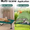 Elevated Dog Bed with Upgraded Canopy, Raised Outdoor Dog Tent with Powerful Anti-Slip Feet, Portable Pet Cot with Larger Shade, Raised Cooling Bed for Camping, Backyard, Beach, Poolside