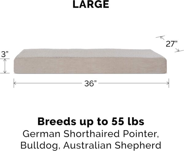 Furhaven Replacement Pet Bed Cover - Classic Cushion Sherpa and Suede Washable Dog Bed Mat Cover, Clay, Large