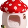 Mushroom Cat Bed Chocolate Cookie Cat Beds for Indoor Cats Mushroom Cow Shape Cat Cave Bed Cat Tent with Removable & Washable Cushion Pillow Cat House Bed for Cats Small Dogs ﻿
