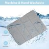 Chicute Dog Cooling Mat for Large Dogs - Orthopedic Memory Foam Pet Pad for Summer, QMAX>0.5, Washable Premium Comfort Crate Pad for Your Furry Companion, Grey, 35x23