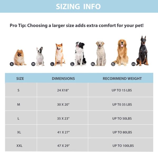 Chicute Dog Cooling Mat for Large Dogs - Orthopedic Memory Foam Pet Pad for Summer, QMAX>0.5, Washable Premium Comfort Crate Pad for Your Furry Companion, Grey, 35x23