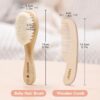 haakaa Baby Hair Brush and Comb Set & Pear-FECT Manicure Kit for Newborns & Toddlers, Natural Soft Goat Bristles and Wooden Handle, Baby Healthcare and Grooming Kit, Baby Nail Clippers, Pearl White