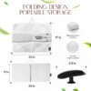 Baby Bath Kneeler and Elbow Rest pad Set | 1.5” Thick Padding, Non-Slip Bathtub Kneeling Pad, Machine Washable Baby Bath Cushion, Includes Ultra-Soft Washcloth and Brush for Bathing - White