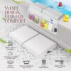 Baby Bath Kneeler and Elbow Rest pad Set | 1.5” Thick Padding, Non-Slip Bathtub Kneeling Pad, Machine Washable Baby Bath Cushion, Includes Ultra-Soft Washcloth and Brush for Bathing - White