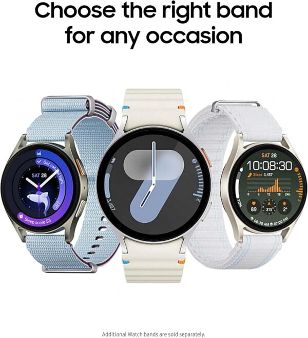 Samsung Galaxy Watch 7 40mm Bluetooth AI Smartwatch w/Energy Score, Wellness Tips, Heart Rate Tracking, Sleep Monitor, Fitness Tracker, 2024, Cream [US Version, 1Yr Manufacturer Warranty]