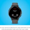 Garmin Venu 3S Slate Stainless Steel Bezel 1.2-Inch AMOLED Touchscreen Display Smart Watch with 41mm Pebble Gray Case and Silicone Band