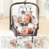 9pcs Newborn Baby Gifts for Boys Girls, Baby Shower Gifts for Baby Infant Toys 0-6 Months with 2 Rattle & Seat Toy, Blanket/Onesies/Bib/Socks/Memory/Carry Box, New Born Essential Stuff Gift