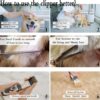 Dog Grooming Kit Clippers, Low Noise, Electric Quiet, Rechargeable, Cordless, Pet Hair Thick Coats Clippers Trimmers Set, Suitable for Dogs, Cats, and Other Pets (Gold)