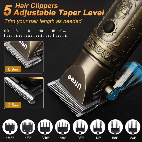 Ufree Beard Trimmer, Hair Clippers Mens Shaver Electric Razor, Hair Trimmer for Men Cordless Barber Clippers and Trimmers Set, Hair Cutting Kit for Men Grooming Gifts