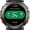 Amazfit T-Rex Ultra Tactical Smart Watch for Men 47mm, Military-Grade Sports Watch, Dual-Band GPS, 20-Day Battery, Android & iPhone, Black