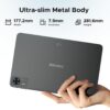 DOOGEE T36(2025) Android 15 Tablet,12 inch Tablet 20GB+256GB/ 2TB Expand Octa-Core Gaming Tablets,8800mAh,FHD+ Touchscreen with sim Card Slot,WiFi 5,Dual Camera,BT5.0,Widevine L1,Black
