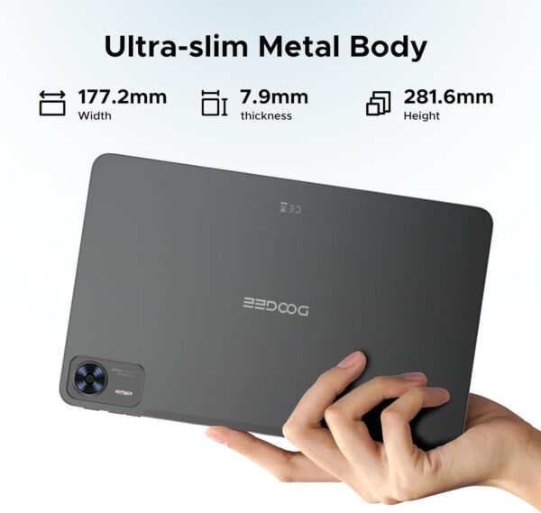 DOOGEE T36(2025) Android 15 Tablet,12 inch Tablet 20GB+256GB/ 2TB Expand Octa-Core Gaming Tablets,8800mAh,FHD+ Touchscreen with sim Card Slot,WiFi 5,Dual Camera,BT5.0,Widevine L1,Black