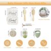 8 Packs Baby Essentials Baby Shower Gifts New Mom Gifts Baby Gifts Gender Neutral - Baby Brush and Comb Set - Non-Toxic No Pungent Smell - Baby Nail Clippers,Bags, Bibs Love Gifts Practical and Cute