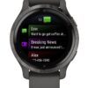 Garmin Venu 2S, Smaller-Sized GPS Smartwatch with Advanced Health Monitoring and Fitness Features, Slate Bezel with Graphite Case and Silicone Band, (010-02429-00) (Renewed)