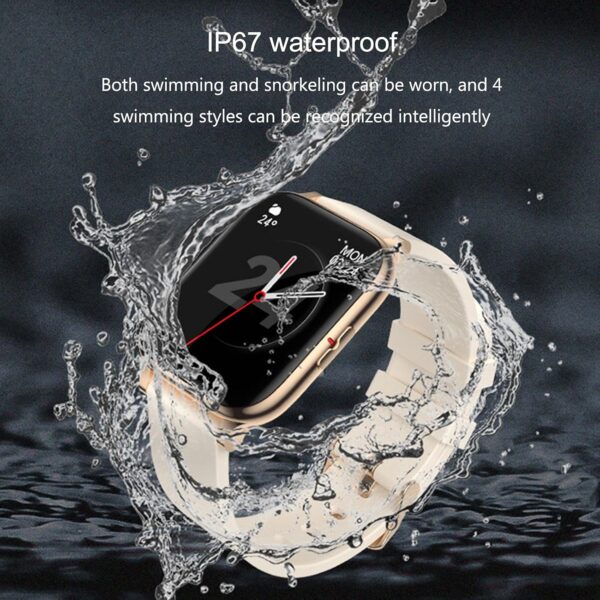 Smartwatch Fitness Tracker with Heart Rate Sleep Stress SpO2 Monitor 1.7" Color Touch Screen Waterproof IP67 Activity Trackers Watch Pedometer Stopwatch for iPhone Android Phone Gray (White)
