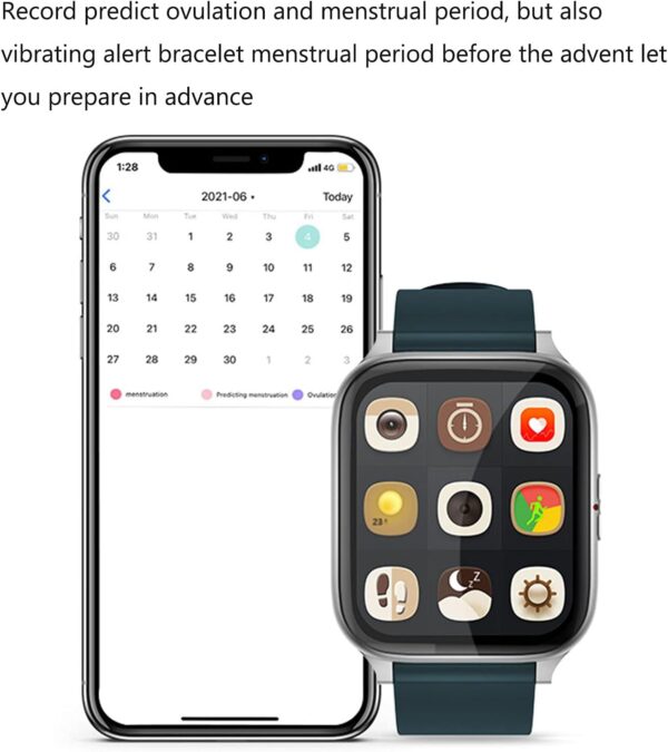 Smartwatch Fitness Tracker with Heart Rate Sleep Stress SpO2 Monitor 1.7" Color Touch Screen Waterproof IP67 Activity Trackers Watch Pedometer Stopwatch for iPhone Android Phone Gray (White)