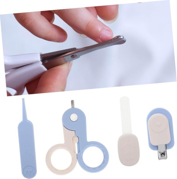 Baby Nail Trimmer Set Ergonomic Clipper File Tweezers Essential Kit for Newborn Nail Care