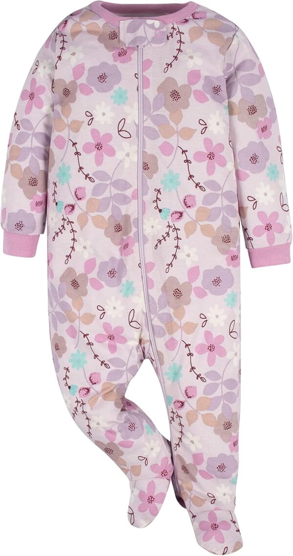 Gerber Baby Girls' 4 Pack Sleep 'N Play Footie