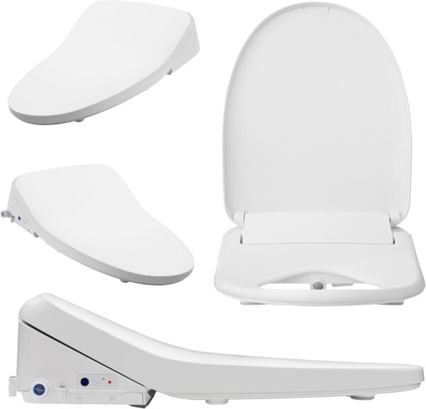Bio Bidet BB1200 Smart Bidet Toilet App-Enabled iOS & Android Warm Water with Air Dryer, Heated Seat with Slow Close Lid, Remote Control, Elongated, White