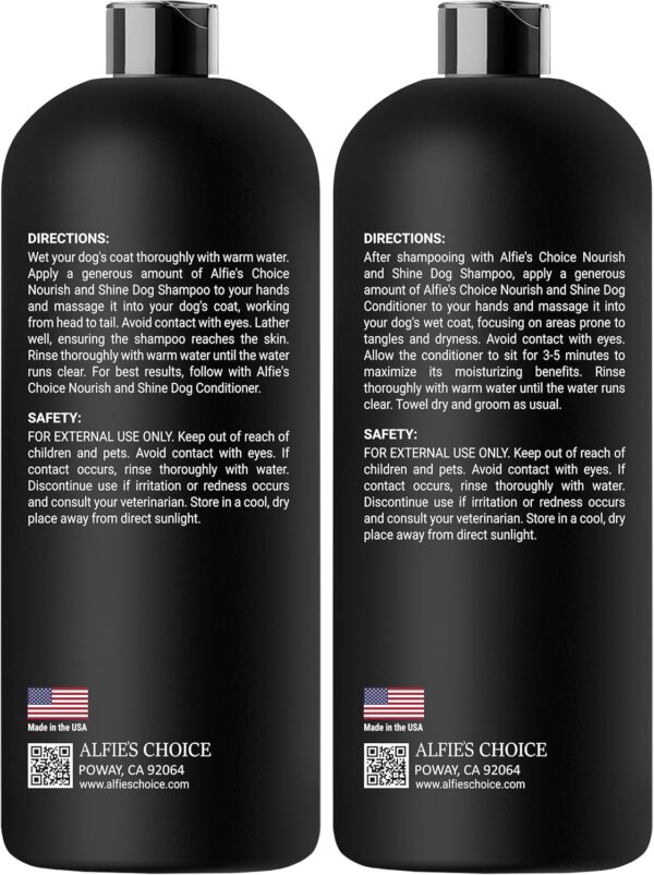Dog Shampoo and Conditioner Set for Itchy Skin, Allergies & Odor – 2-in-1 Calming Formula with Lavender, Rosemary & Biotin – Moisturizing & Detangling – Safe for Puppies & All Breeds – 16 oz x 2