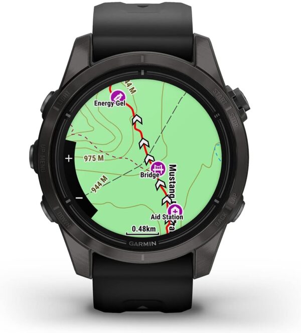 PlayBetter Garmin epix Pro (Gen 2) Sapphire (Carbon Gray DLC/Black, 42mm) GPS Outdoor Watch Gift Box Bundle - AMOLED Display & Built-in Flashlight - Includes Screen Protectors, Wall Adapter & Case