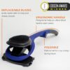 BAKblade 2.0/ELITE PLUS - Back Hair Removal and Body Shaver (DIY), Easy to Use Ergonomic Handle for a Close, Pain-Free Shave, 3 of the Wet or Dry Disposable Razor Blades, Scrubbing Sleeve Included