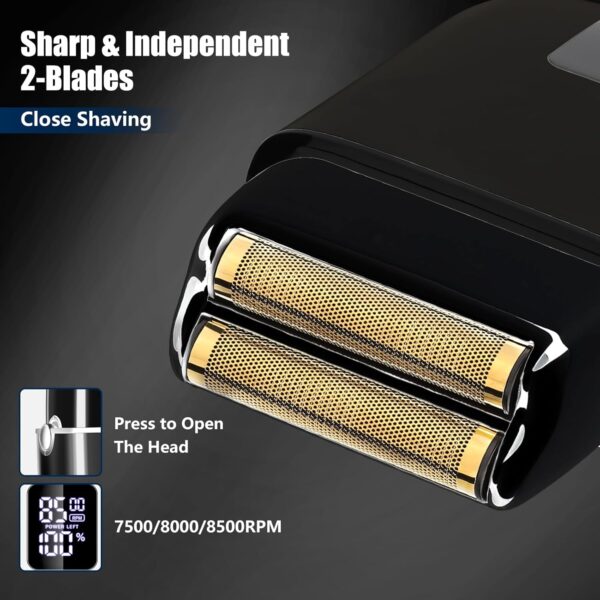 SUNNOW Hair Clippers for Men, Beard Trimmer & Hair Trimmer & Electric Foil Shavers Razor Kit, Hair Cut Machines Men's Beard Grooming Kit for Home, Barber(Black)