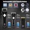 SUNNOW Hair Clippers for Men, Beard Trimmer & Hair Trimmer & Electric Foil Shavers Razor Kit, Hair Cut Machines Men's Beard Grooming Kit for Home, Barber(Black)