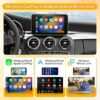 Wireless Carplay Retrofit Kit Decoder for Mercedes Benz NTG5.0 C Class(2014-2018) GLC Class(2016-2019), Support Wireless Android Auto, YouTube,Mirrorlink, Reverse Camera