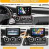 Wireless Carplay Retrofit Kit Decoder for Mercedes Benz NTG5.0 C Class(2014-2018) GLC Class(2016-2019), Support Wireless Android Auto, YouTube,Mirrorlink, Reverse Camera
