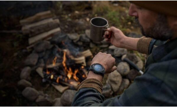 Garmin Instinct® 3 50mm, AMOLED Display, Rugged Outdoor GPS Smartwatch, Metal-Reinforced Bezel, Built-in Flashlight, Up to 18 Days of Battery Life, Charcoal