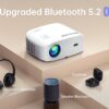 GooDee Smart 4K 1080P Projector - Video Projector with WiFi and Bluetooth, Movie Outdoor Projector for Home Theater Dolby Audio Zoom Portable Projector TV Stick, Netflix/Amazn Prime Video Certified
