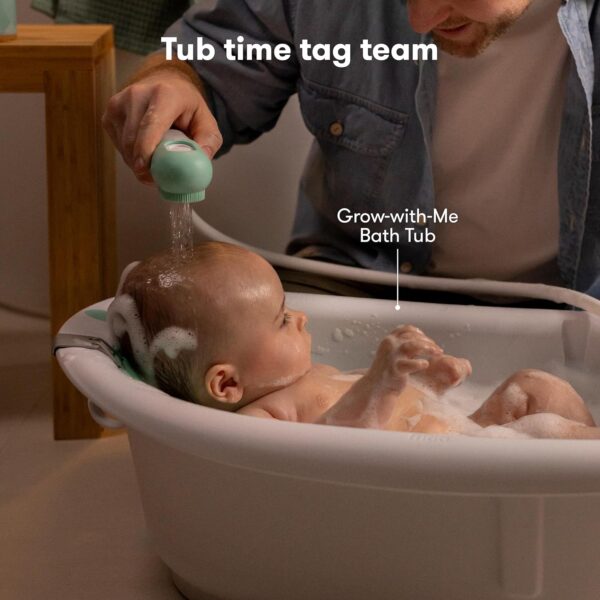 Frida Baby Control The Flow Bathtub Sprayer Attachment for Baby Bathtub, Baby Bath Shower Head with Scalp Massager, Control Waterflow with 2 Pressure Modes