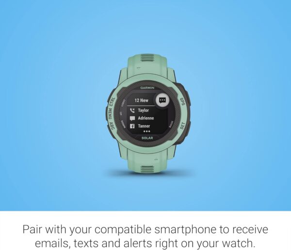 Garmin Instinct 2S Solar, Smaller-Sized GPS Outdoor Watch, Solar Charging Capabilities, Multi-GNSS Support, Tracback Routing, Neo Tropic