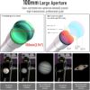 Telescope,100mm Aperture 900mm FL w/Star-Finding System for iOS/Android, Metal AZ w/high-Precision Adjustment, Telescope for Adults high Powered, Ideal for Astronomy Enthusiasts/Beginners/Kids,White