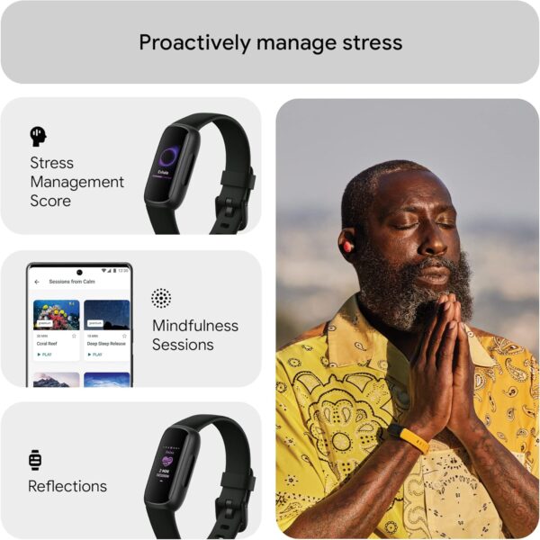 Fitbit Sense 2 Advanced Health and Fitness Smartwatch with Tools to Manage Stress and Sleep & Inspire 3 Health &-Fitness-Tracker with Stress Management