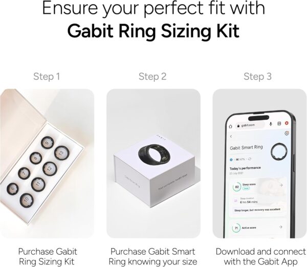 Smart Ring | Health & Fitness Tracker | Stress & Sleep Monitoring | Buy Ring Sizing Kit First | 15+ Workout Modes | Track Steps, HRV, HR, SPO2 | Smart Ring for Men & Women | Matte Black 13