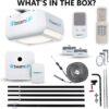 Centurion BU800 Two Car Smart Garage Door Opener, Ultra-Reliable 1-1/4 Horsepower Equivalent DC Motor, Integrated Edge-to-Edge 3000-Lumen LED, with Beam Home App for Smart Garage Control, White