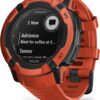 Garmin Instinct 2X Solar, Rugged GPS Smartwatch, Built-in Flashlight, Solar Charging Capability, Multi-Band GNSS, Flame Red