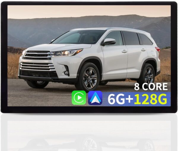 128G ROM 13.1 inch Android 13 Car Stereo Radio for Toyota Highlander 2015-2019 Kluger 3 XU50 Navigation Multimedia Player, Wireless Carplay and Wired Android Auto, Support JBL Amplifier