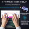 Kwumsy K3 Touchscreen Gaming Mechanical Keyboard - 82 Key Portable USB Wired RGB LED Backlit N-Key Compact Keyboard With 13" Foldable 0-90 Degree Portable Screen, Plug and Play for Wins Mac